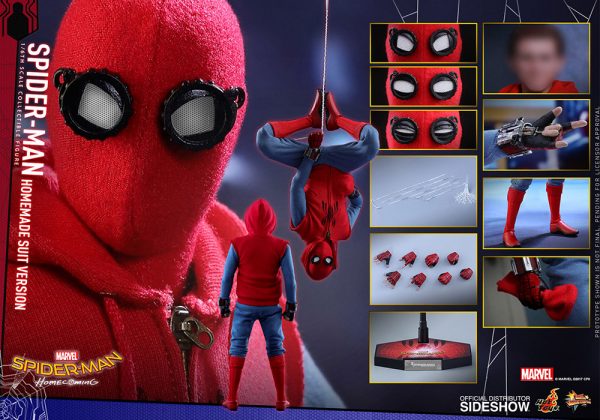 Hot Toys Spider-Man Homecoming Movie Masterpiece Action Figure 1/6 Spider-Man Homemade Suit - immagine 10