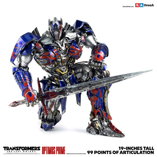 Three A Transformers The Last Knight Action Figure 1/6 Optimus Prime - immagine 13