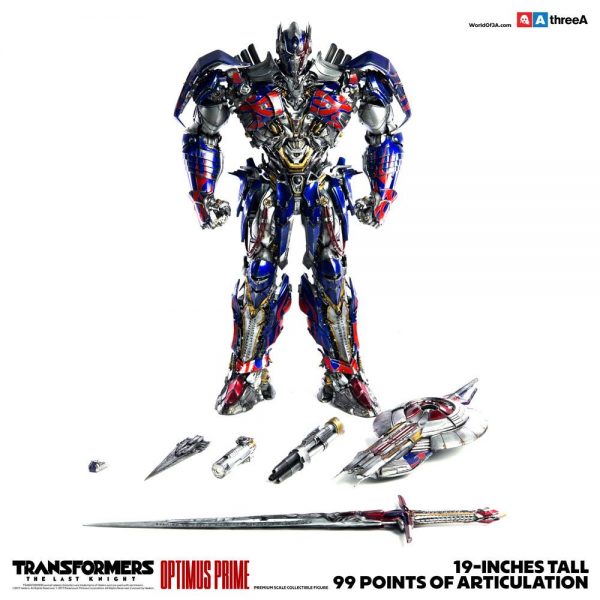 Three A Transformers The Last Knight Action Figure 1/6 Optimus Prime - immagine 15