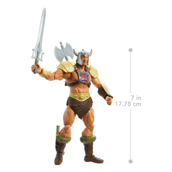 MATTEL Masters of the Universe - New Eternia Masterverse Action Figure 2022 - Viking He-Man 18 cm - immagine 3