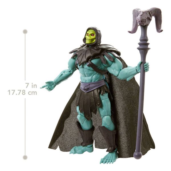 MATTEL Masters of the Universe - New Eternia Masterverse Action Figure 2022 - Barbarian Skeletor 18 cm - immagine 5