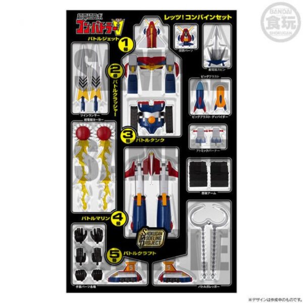 BANDAI SMP (SHOKUGAN MODELING PROJECT) - Chodenji Robo Kombatora V Lets Combine Set! Bandai Premium Exclusive - immagine 9