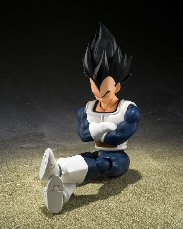 BANDAI Dragon Ball S.H. Figuarts - Vegeta Old Battle Clothes 14 cm - immagine 2