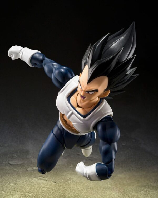 BANDAI Dragon Ball S.H. Figuarts - Vegeta Old Battle Clothes 14 cm - immagine 4