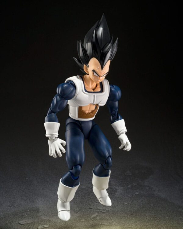 BANDAI Dragon Ball S.H. Figuarts - Vegeta Old Battle Clothes 14 cm - immagine 5