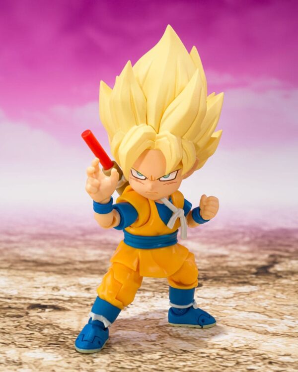 BANDAI Dragon Ball S.H.Figuarts - Super Saiyan Son Goku (mini) Daima 8 cm - immagine 2