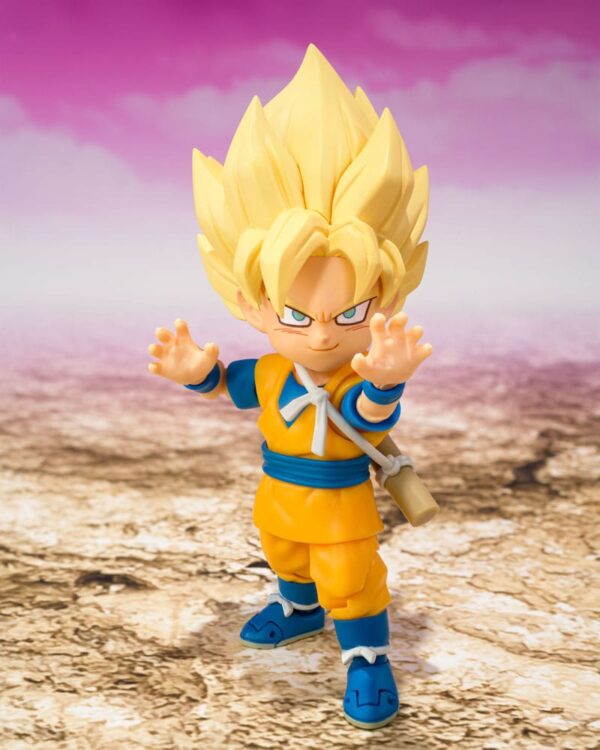 BANDAI Dragon Ball S.H.Figuarts - Super Saiyan Son Goku (mini) Daima 8 cm - immagine 3