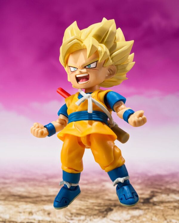 BANDAI Dragon Ball S.H.Figuarts - Super Saiyan Son Goku (mini) Daima 8 cm - immagine 5