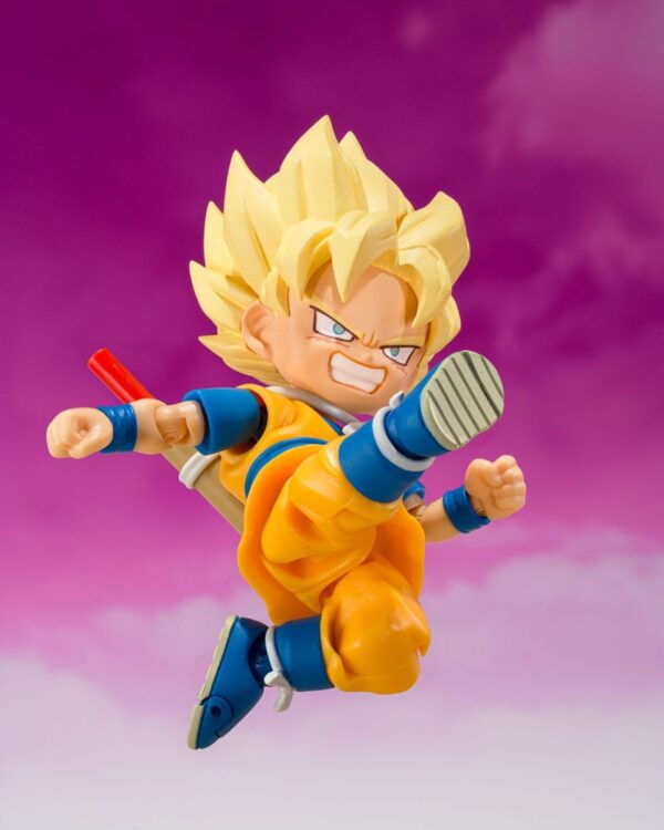 BANDAI Dragon Ball S.H.Figuarts - Super Saiyan Son Goku (mini) Daima 8 cm - immagine 6