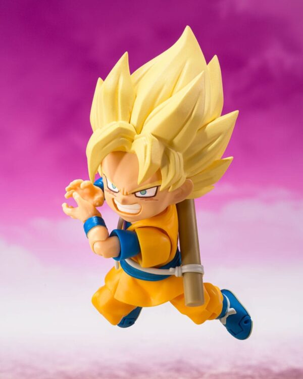 BANDAI Dragon Ball S.H.Figuarts - Super Saiyan Son Goku (mini) Daima 8 cm - immagine 7