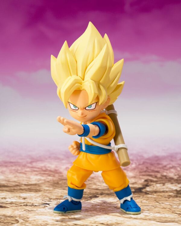 BANDAI Dragon Ball S.H.Figuarts - Super Saiyan Son Goku (mini) Daima 8 cm - immagine 8