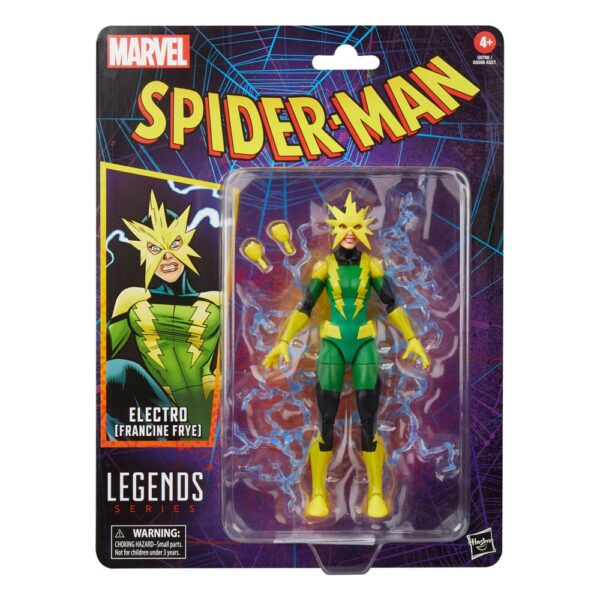 HASBRO Spider-Man Marvel Legends Retro Action Figure - Electro (Francine Frye) 15 cm - immagine 9