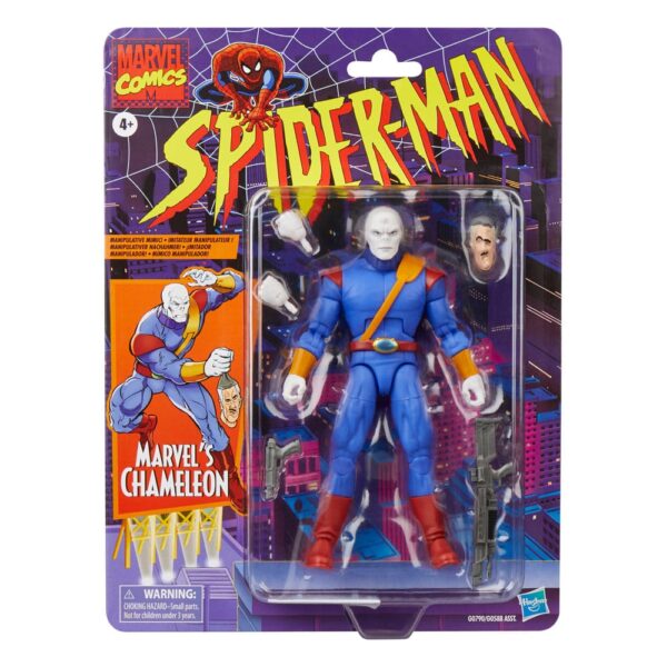 HASBRO Spider-Man Marvel Legends Retro Action Figure - Marvel's Chameleon 15 cm - immagine 9