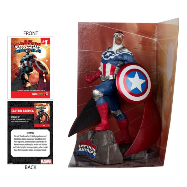 McFarlane Toys - Marvel Collection PVC Statue 1/10 - Captain America (All-New Captain America #1) 17 cm - immagine 2