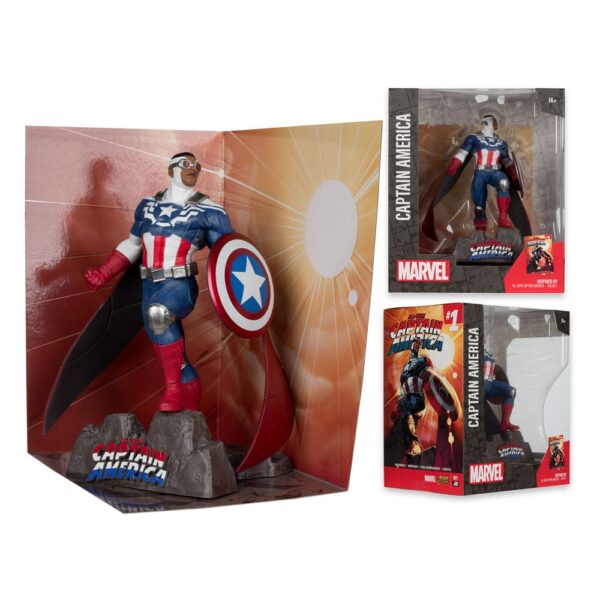 McFarlane Toys - Marvel Collection PVC Statue 1/10 - Captain America (All-New Captain America #1) 17 cm - immagine 4