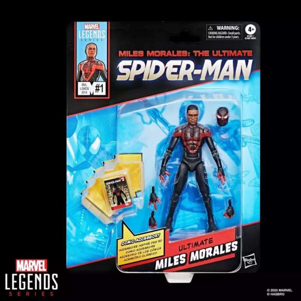 HASBRO Marvel Legends Mini Comics Action Figure - Ultimate Miles Morales Spider-Man - immagine 4