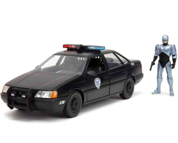 JADA TOYS - Robocop 1986 - 1986 Ford Taurus with Robocop - 1:24 Die-cast Model - immagine 2