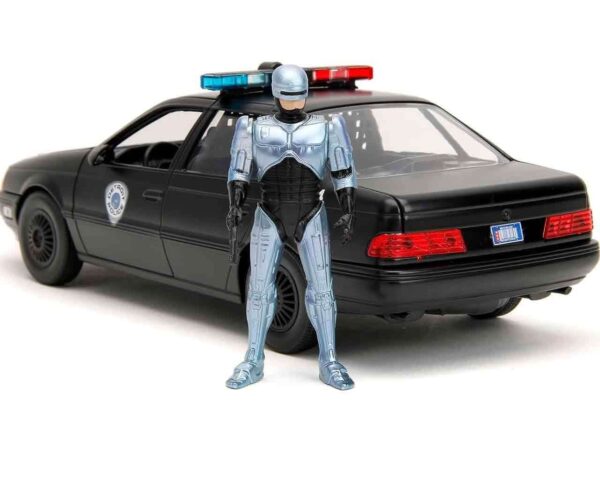 JADA TOYS - Robocop 1986 - 1986 Ford Taurus with Robocop - 1:24 Die-cast Model - immagine 3